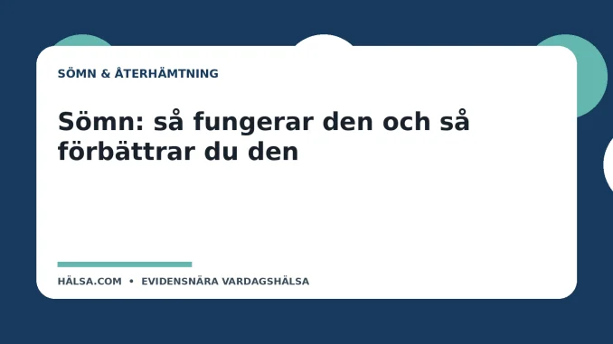 Illustration till guiden Sömn: så fungerar den och så förbättrar du den