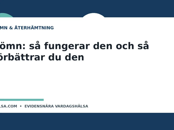 Illustration till guiden Sömn: så fungerar den och så förbättrar du den