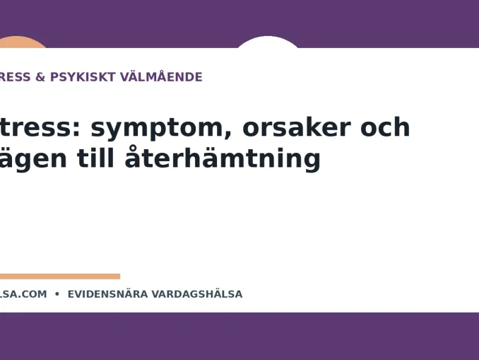 Illustration till guiden Stress: symptom, orsaker och vägen till återhämtning