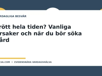Illustration till guiden Trött hela tiden? Vanliga orsaker och när du bör söka vård