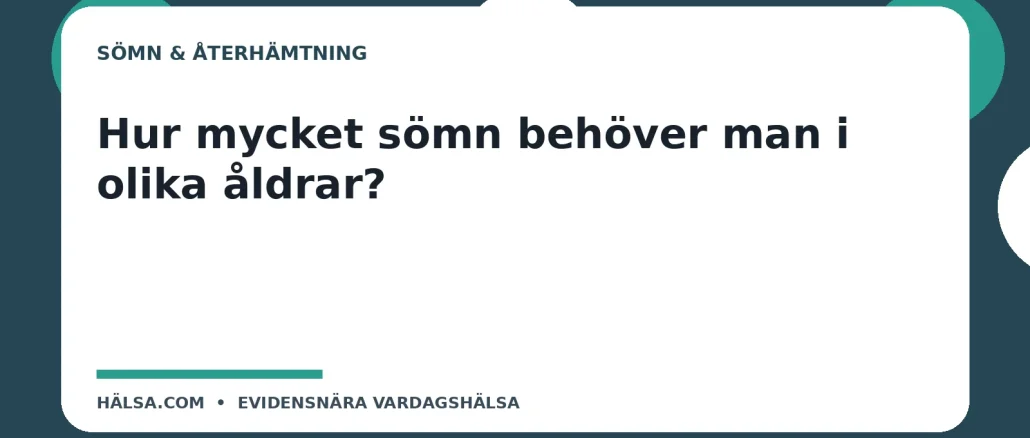 Illustration till guiden Hur mycket sömn behöver man i olika åldrar?