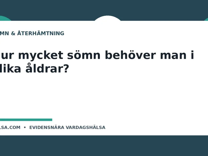 Illustration till guiden Hur mycket sömn behöver man i olika åldrar?