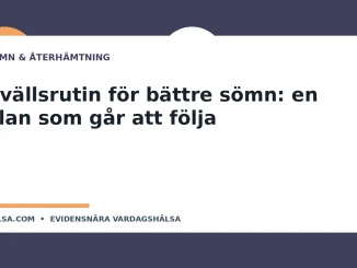 Illustration till guiden Kvällsrutin för bättre sömn: en plan som går att följa
