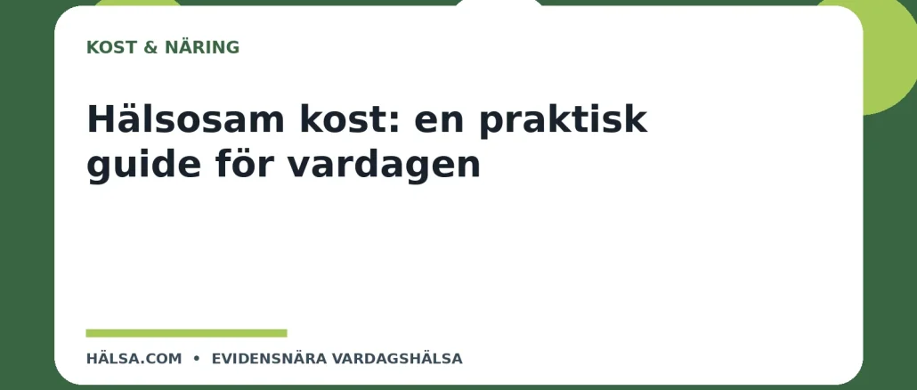 Illustration till guiden Hälsosam kost: en praktisk guide för vardagen