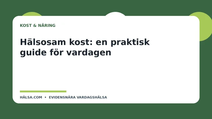 Illustration till guiden Hälsosam kost: en praktisk guide för vardagen