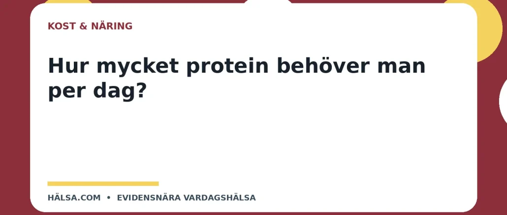 Illustration till guiden Hur mycket protein behöver man per dag?