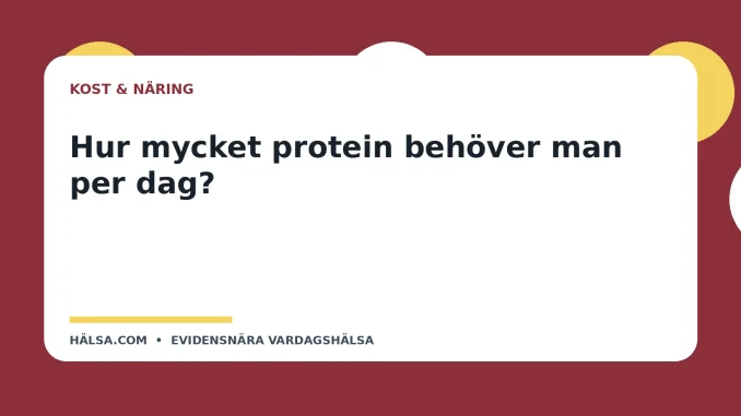 Illustration till guiden Hur mycket protein behöver man per dag?