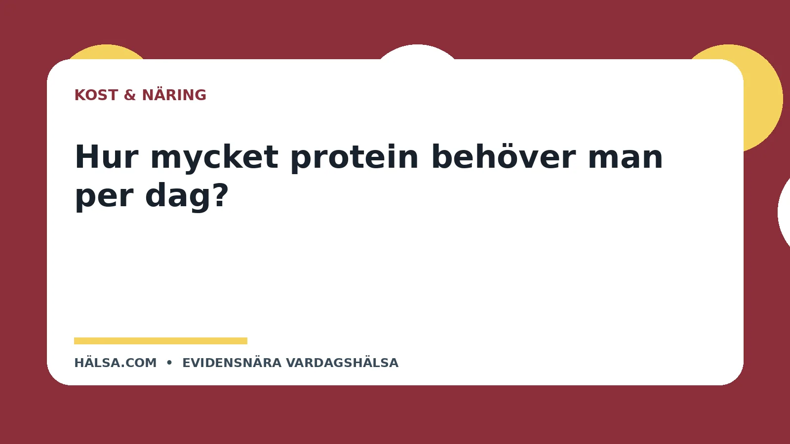 Illustration till guiden Hur mycket protein behöver man per dag?