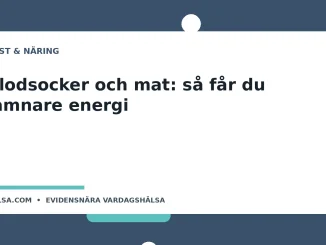 Illustration till guiden Blodsocker och mat: så får du jämnare energi