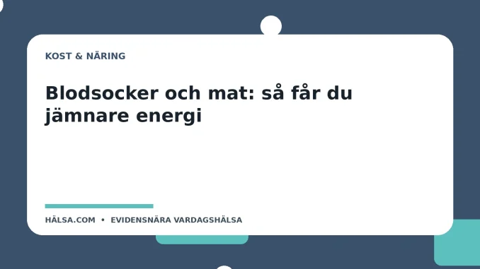 Illustration till guiden Blodsocker och mat: så får du jämnare energi