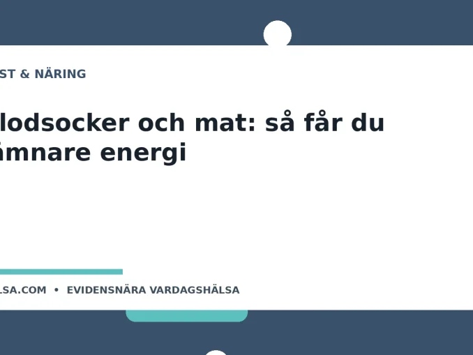 Illustration till guiden Blodsocker och mat: så får du jämnare energi