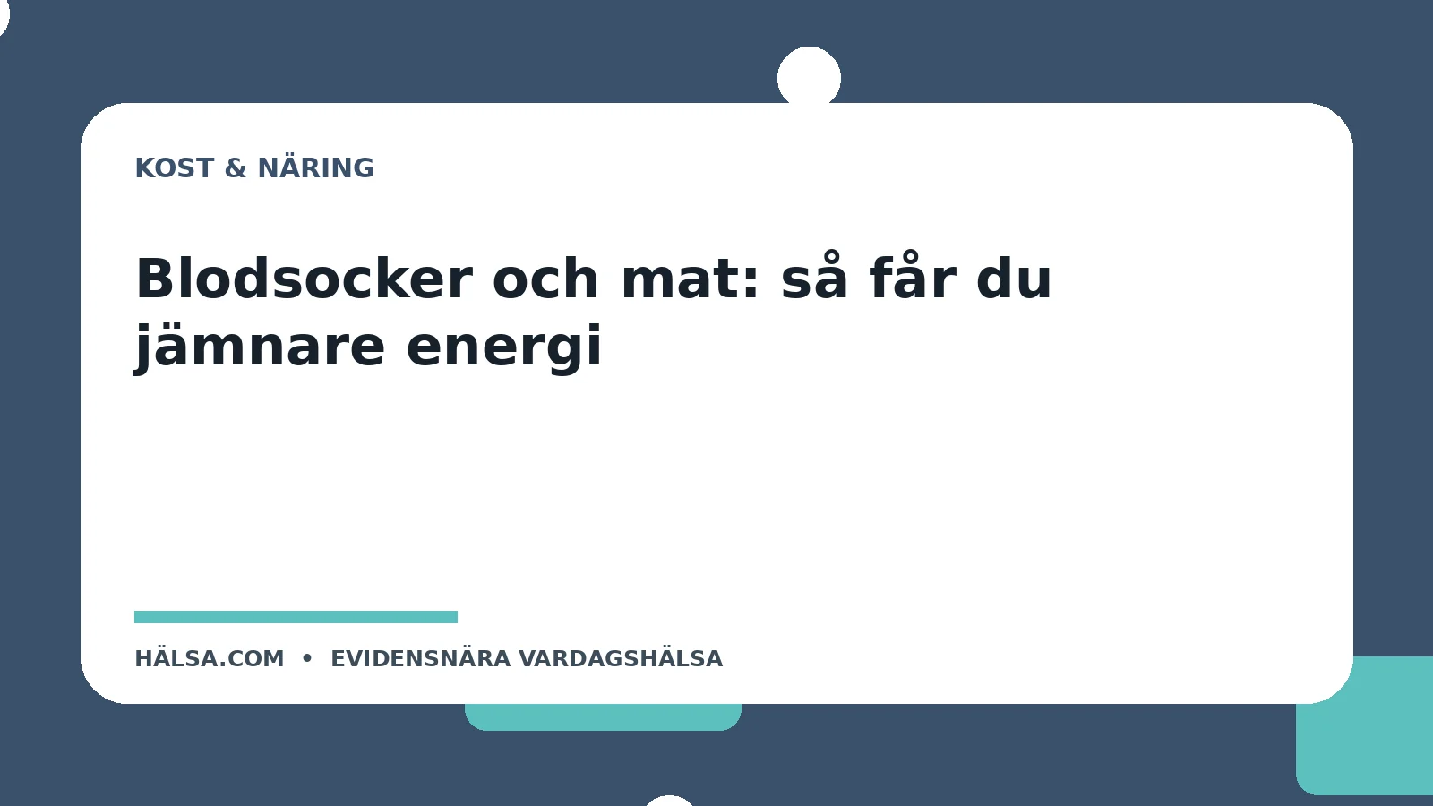 Illustration till guiden Blodsocker och mat: så får du jämnare energi