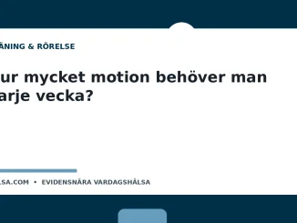 Illustration till guiden Hur mycket motion behöver man varje vecka?