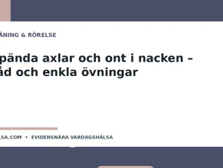 Illustration till guiden Spända axlar och ont i nacken – råd och enkla övningar