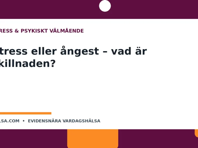 Illustration till guiden Stress eller ångest – vad är skillnaden?